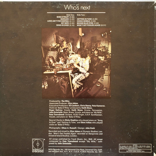 The Who : Who's Next (LP, Album, RE)