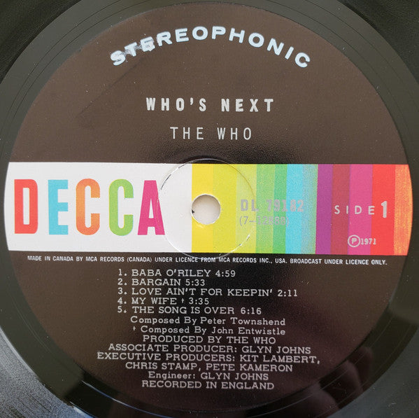 The Who : Who's Next (LP, Album, RE)