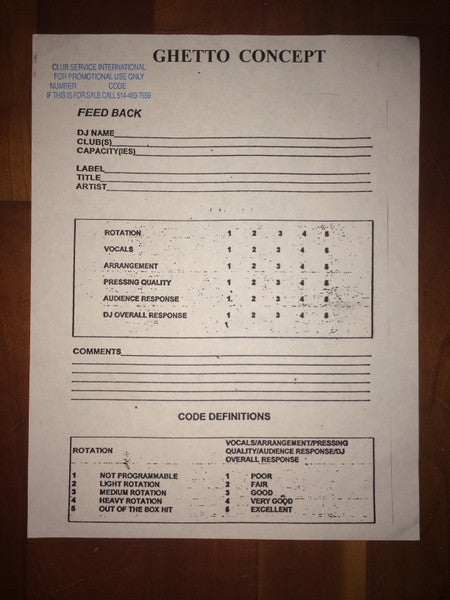 Ghetto Concept : E-Z On The Motion / Hard Copy (12", Promo)