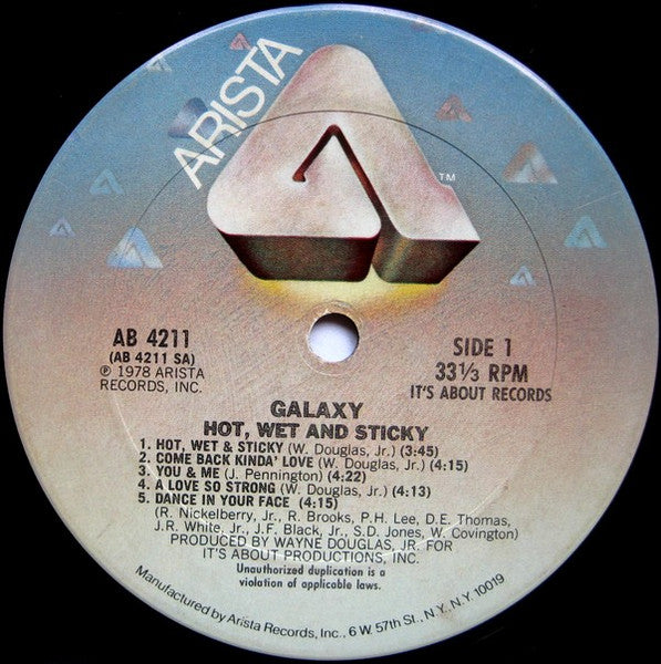 Galaxy (12) : Hot, Wet And Sticky (LP, Album)