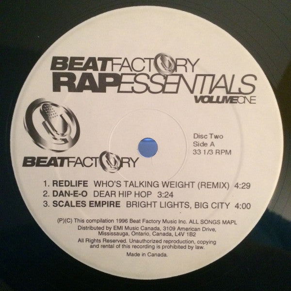 Various : Beat Factory Rap Essentials Volume 1 (2xLP, Comp)