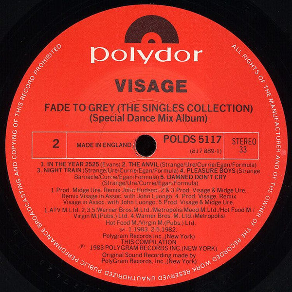 Visage : Fade To Grey (The Singles Collection) (LP, Comp, EMI)