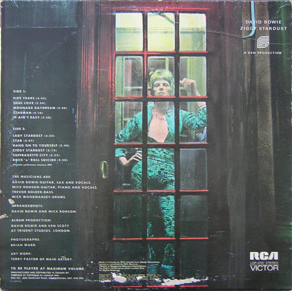 David Bowie : The Rise And Fall Of Ziggy Stardust And The Spiders From Mars (LP, Album, RE)
