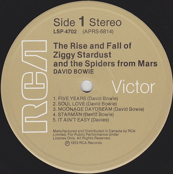 David Bowie : The Rise And Fall Of Ziggy Stardust And The Spiders From Mars (LP, Album, RE)
