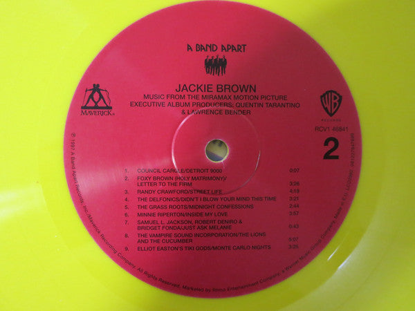 Various : Jackie Brown (Music From The Miramax Motion Picture) (LP, Comp, Ltd, RE, Yel)