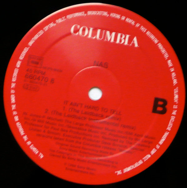 Nas : It Ain't Hard To Tell (The UK Remixes) (12")