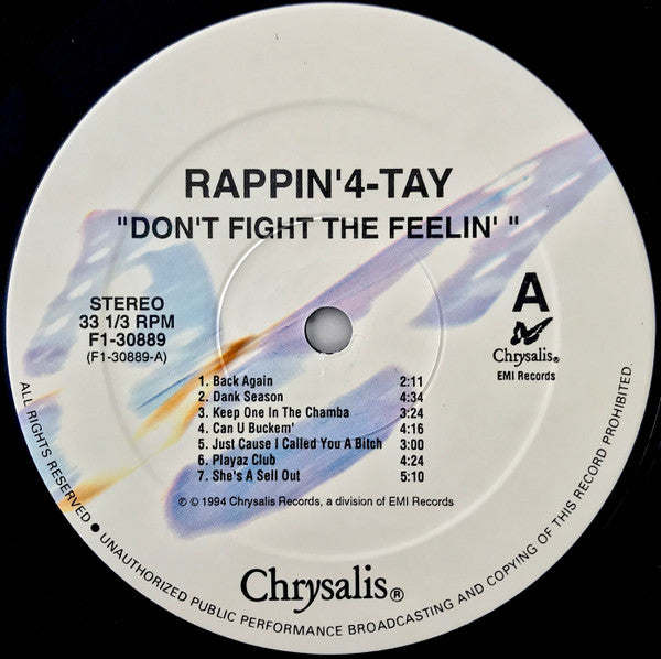 Rappin' 4-Tay : Don't Fight The Feelin' (LP, Album)