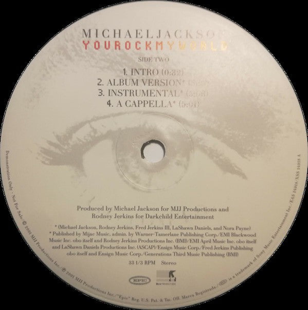 Michael Jackson : You Rock My World (12", Promo)
