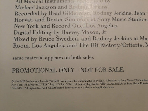 Michael Jackson : You Rock My World (12", Promo)