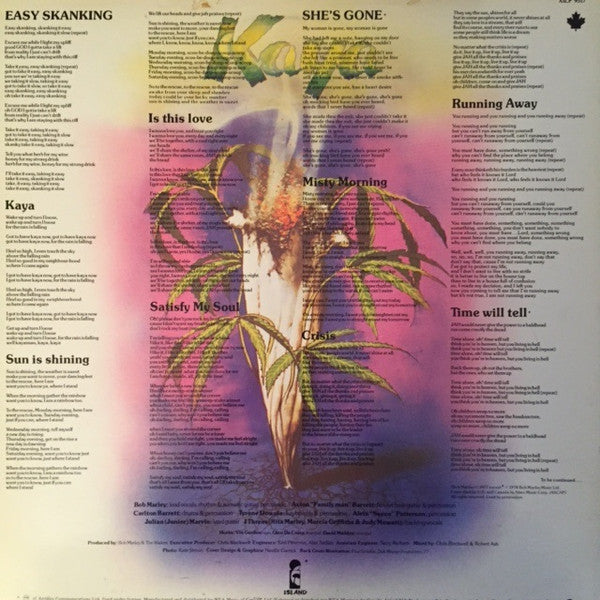 Bob Marley & The Wailers : Kaya (LP, Album, RE)