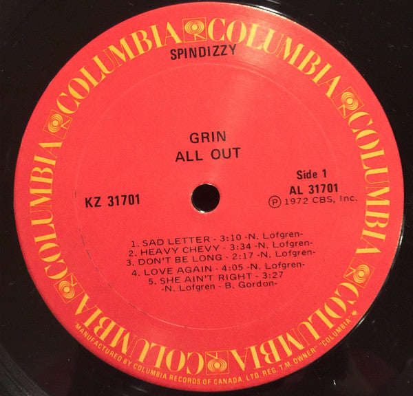 Grin : All Out (LP, Album, RE)