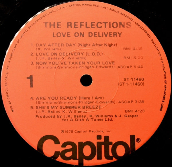 The Reflections : Love On Delivery (LP, Album)