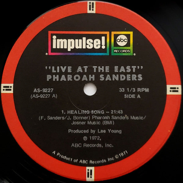 Pharoah Sanders : Live At The East (LP, Album, Ind)