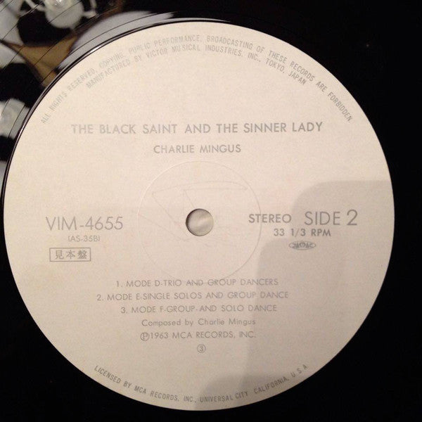 Charles Mingus : The Black Saint And The Sinner Lady (LP, Album, Promo, RE, Gat)