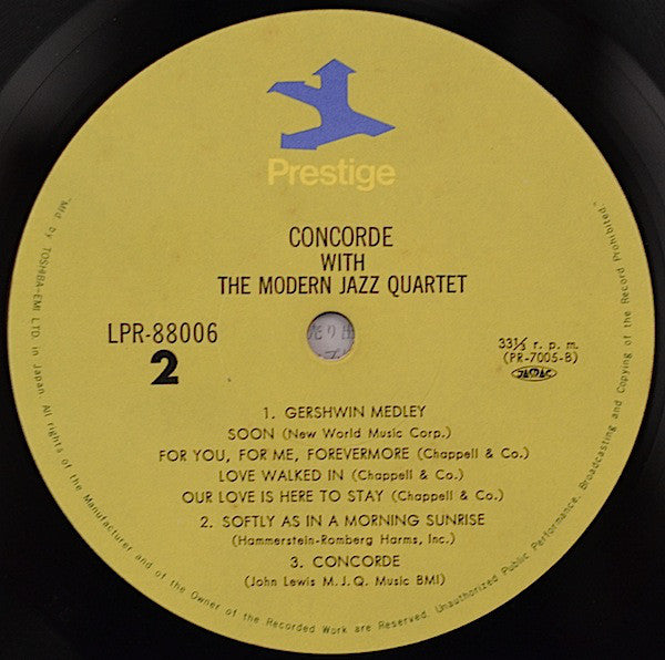 The Modern Jazz Quartet : Concorde (LP, Album, Mono, RE)