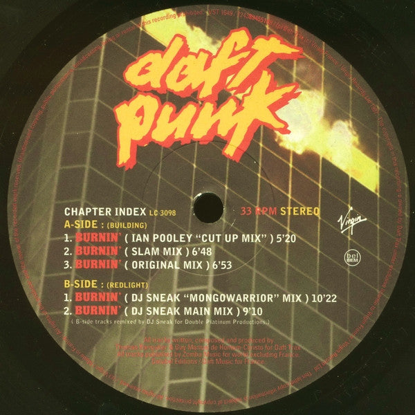 Daft Punk : Burnin' (12", Single)