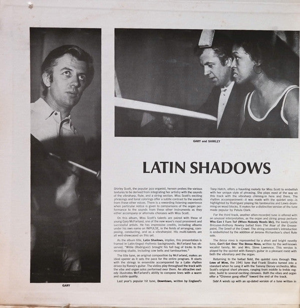 Shirley Scott : Latin Shadows (LP, Album, RE, Gat)