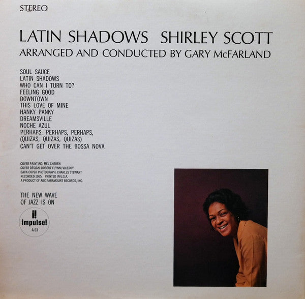 Shirley Scott : Latin Shadows (LP, Album, RE, Gat)