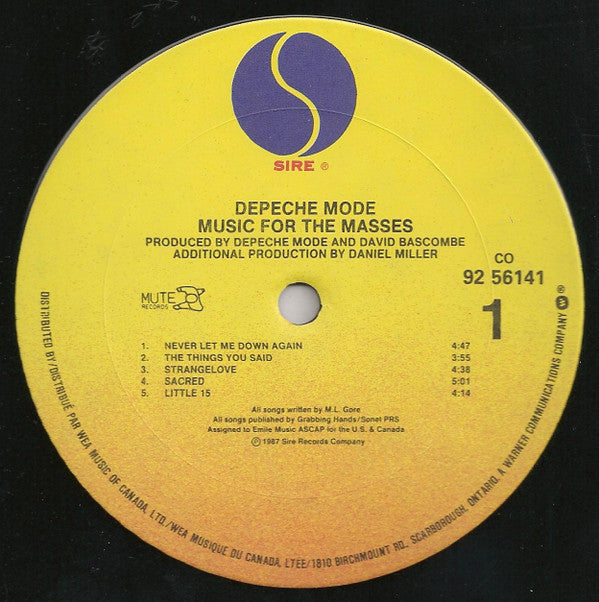 Depeche Mode : Music For The Masses (LP, Album)