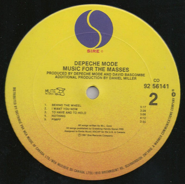 Depeche Mode : Music For The Masses (LP, Album)