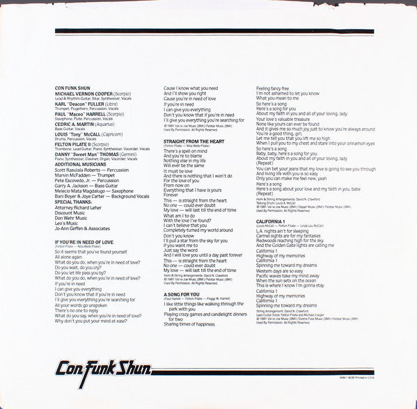 Con Funk Shun : 7 (LP, Album, 18 )