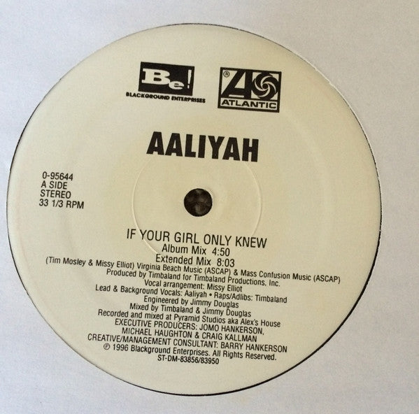 Aaliyah : If Your Girl Only Knew (12")