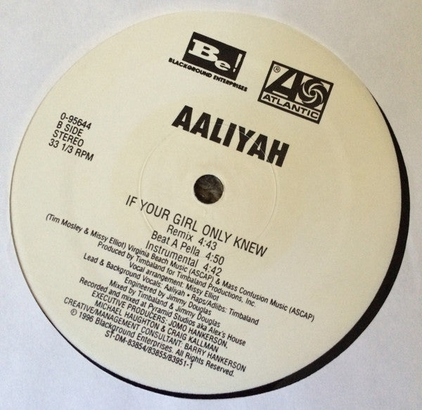 Aaliyah : If Your Girl Only Knew (12")