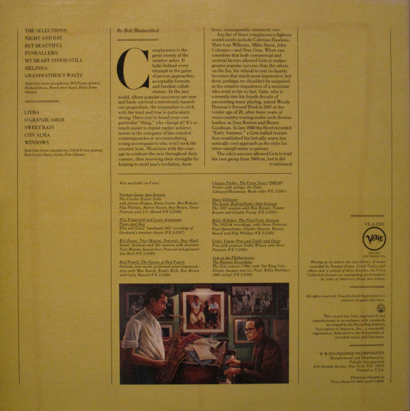 Stan Getz : The Chick Corea / Bill Evans Sessions (2xLP, Comp)