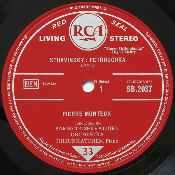 Pierre Monteux, Orchestre De La Société Des Concerts Du Conservatoire, Igor Stravinsky : Petrouchka / Firebird Suite (LP)