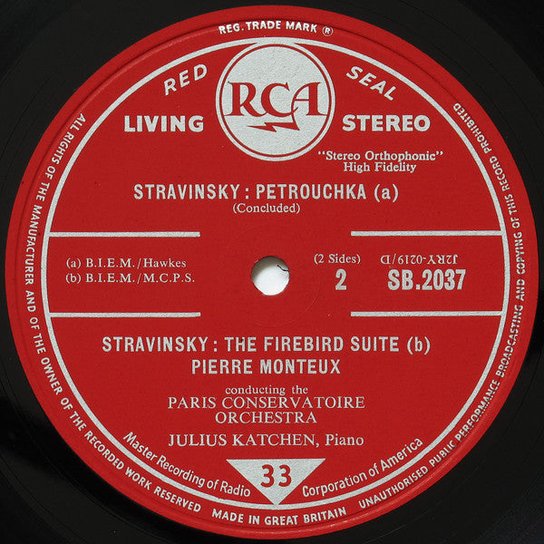 Pierre Monteux, Orchestre De La Société Des Concerts Du Conservatoire, Igor Stravinsky : Petrouchka / Firebird Suite (LP)
