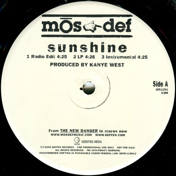 Mos Def : Sunshine (12", Promo)