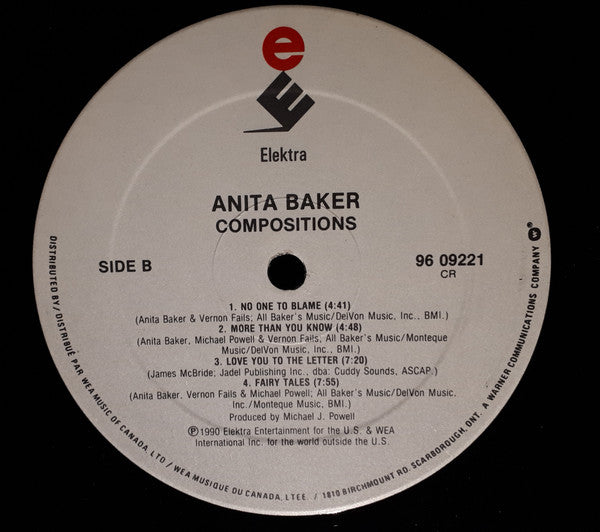 Anita Baker : Compositions (LP, Album)