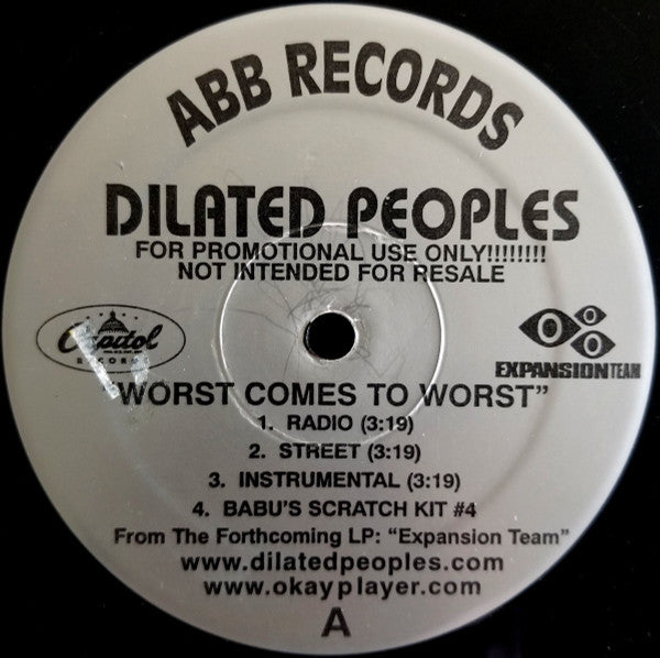 Dilated Peoples : Worst Comes To Worst / Target Practice (12", Promo)