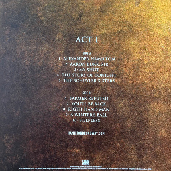 Lin-Manuel Miranda : Hamilton: An American Musical (Original Broadway Cast Recording) (Box + 4xLP, Album)