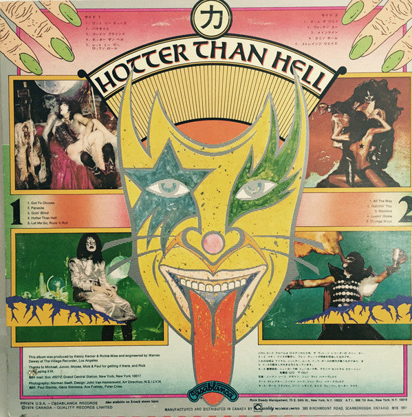 Kiss : Hotter Than Hell (LP, Album, Qua)