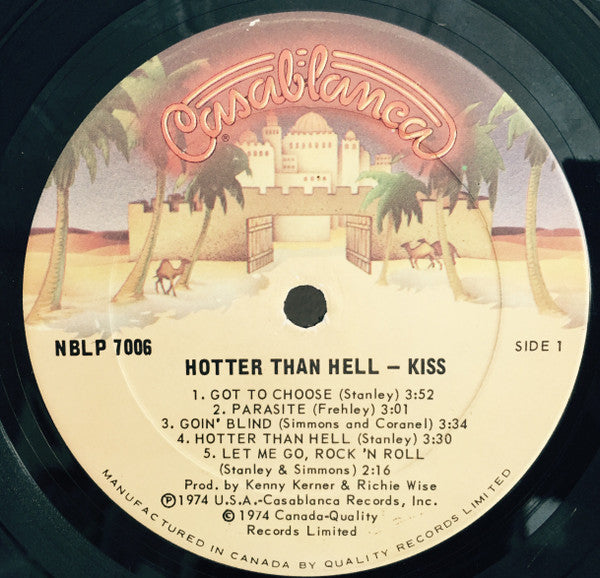 Kiss : Hotter Than Hell (LP, Album, Qua)