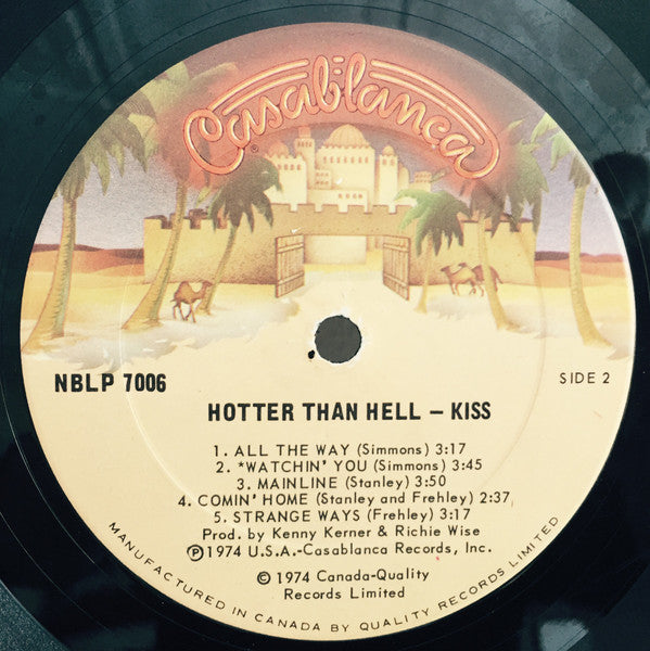 Kiss : Hotter Than Hell (LP, Album, Qua)