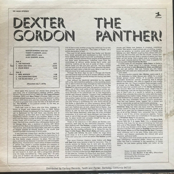 Dexter Gordon : The Panther! (LP, Album, RE)