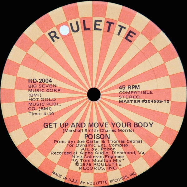 Poison / Camouflage (5) : Get Up And Move Your Body / You've Got The Power (12")