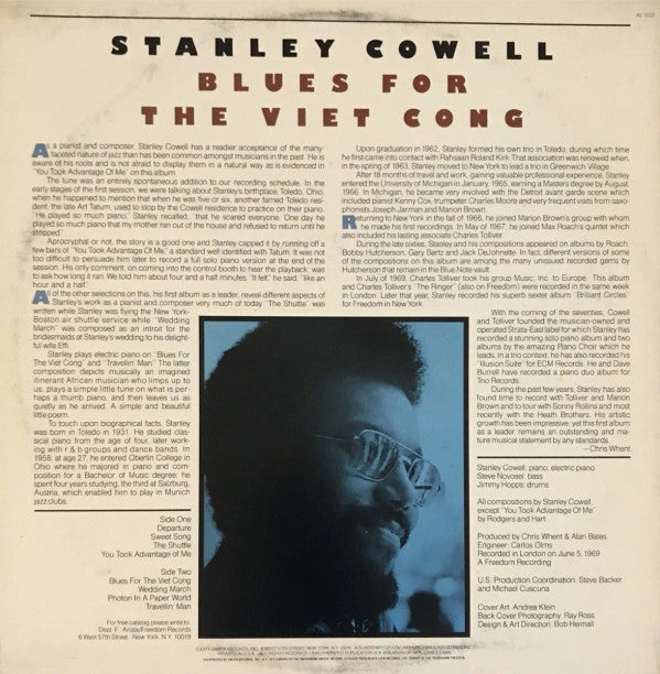 Stanley Cowell : Blues For The Viet Cong (LP, Album, RE)