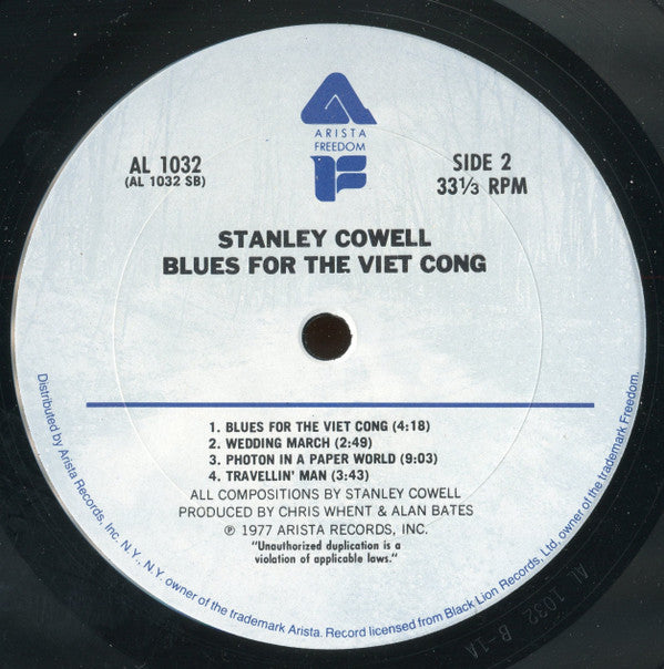 Stanley Cowell : Blues For The Viet Cong (LP, Album, RE)