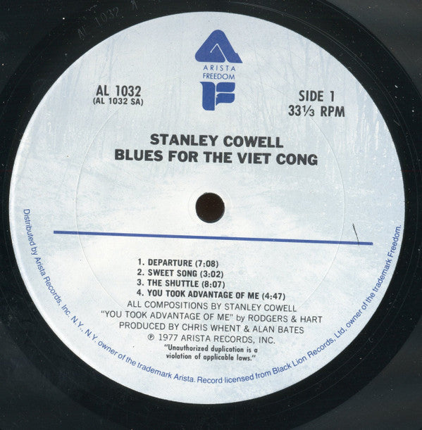 Stanley Cowell : Blues For The Viet Cong (LP, Album, RE)