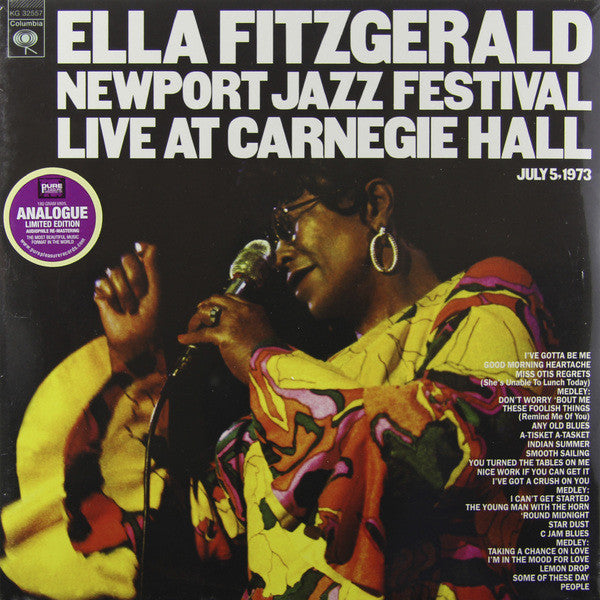 Ella Fitzgerald : Newport Jazz Festival Live At Carnegie Hall, July 5, 1973 (2xLP, 180)