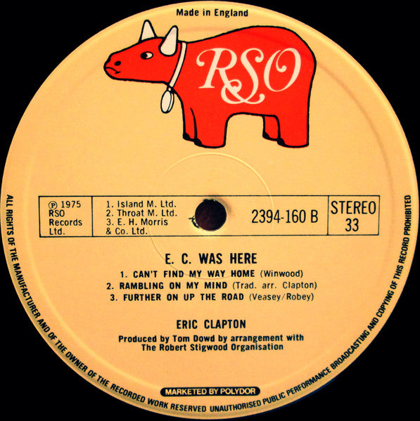 Eric Clapton : E.C. Was Here (LP, Album)
