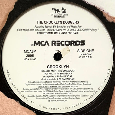 Crooklyn Dodgers Featuring Special Ed . Buckshot And Masta Ace : Crooklyn (12", Promo)