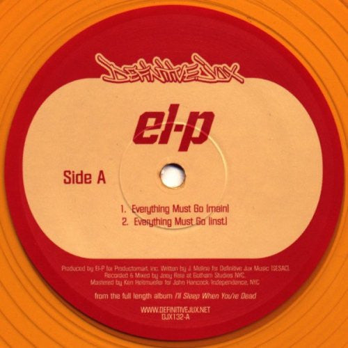 El-P : Everything Must Go (12", Ltd, Cle)