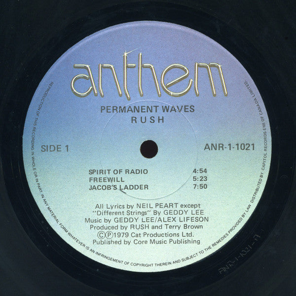 Rush : Permanent Waves (LP, Album)