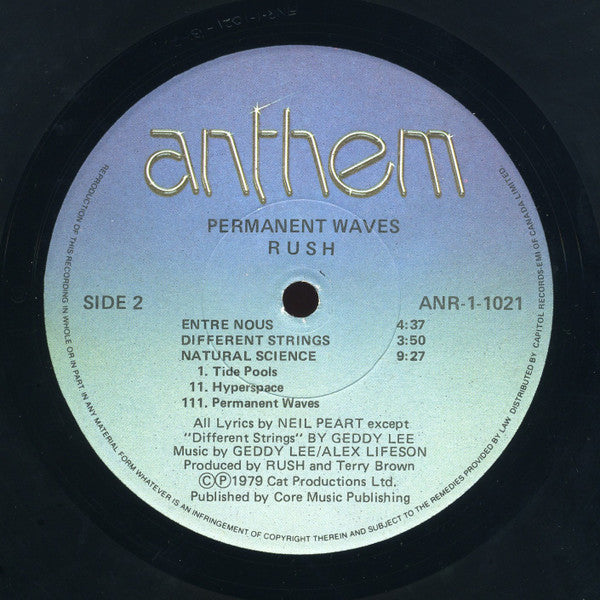 Rush : Permanent Waves (LP, Album)