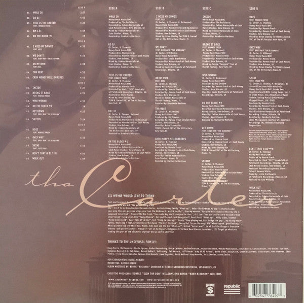 Lil Wayne : Tha Carter (2xLP, Album, Ltd, RE, Len)