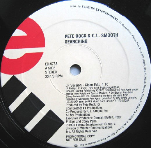 Pete Rock & C.L. Smooth : Searching (12", Promo)